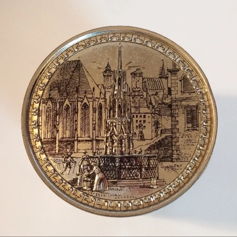 Vintage German Cookie Tin Schmidt Decorative Embossed Canister